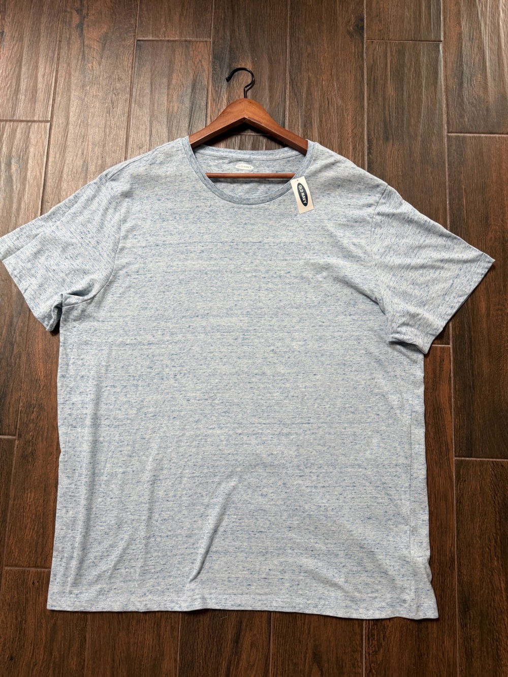 NWT Men's Old Navy Short Sleeve Crewneck T-Shirt Light Heather Blue 3XL cotton